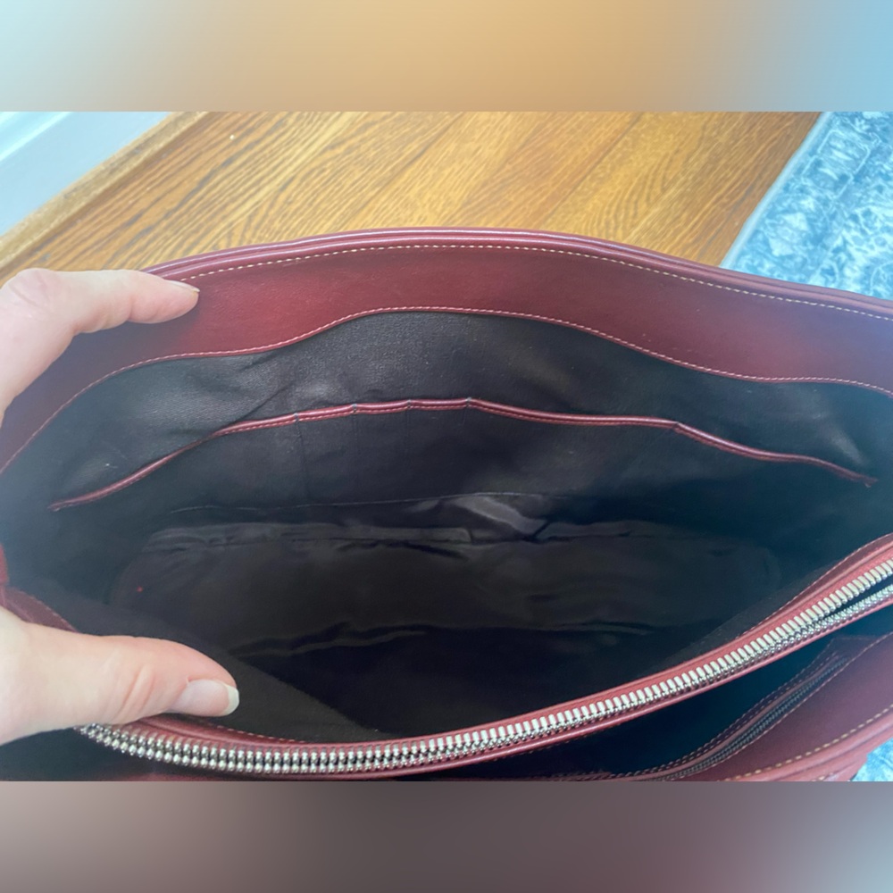 Coach Burgundy Red Leather Tote NWOT - Picture 14 of 15